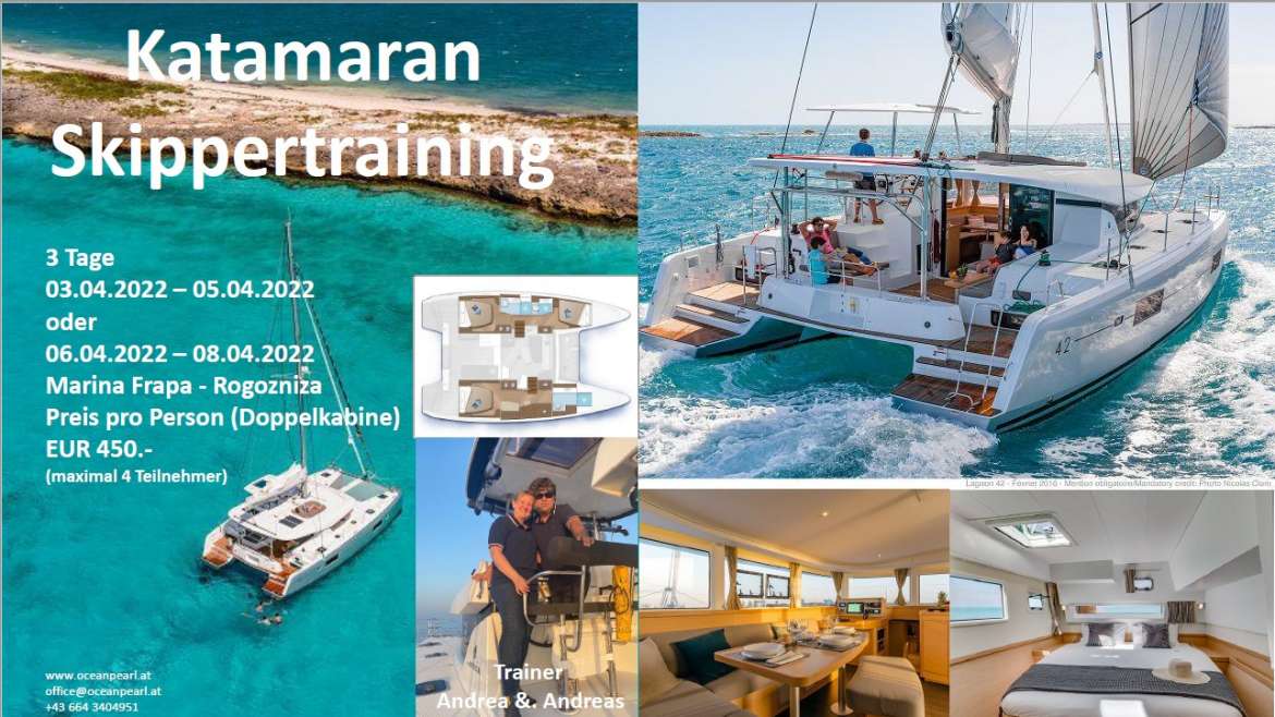 Katamaran Skippertraining April 2022