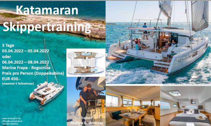 Katamaran Skippertraining April 2022