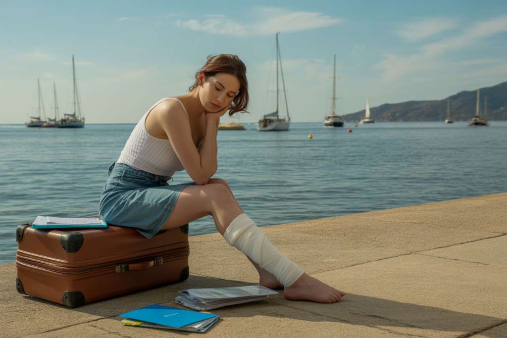 reiserücktrittsversicherung per kreditkarte verletzte frau