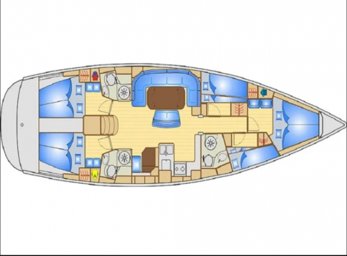 Bavaria 50 cruiser Marjana Layout 5 Kabinen